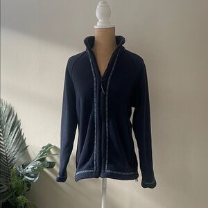Navy Blue Zip-Up Jacket